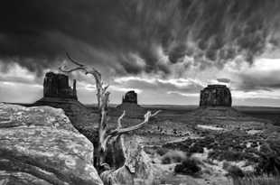 Storm over Monument Valley, B&W-0863 Storm over Monument Valley, B&W-0863